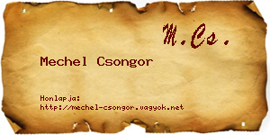 Mechel Csongor névjegykártya